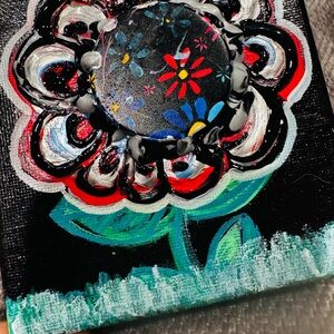 Floral Canvas Art with Vibrant Colors